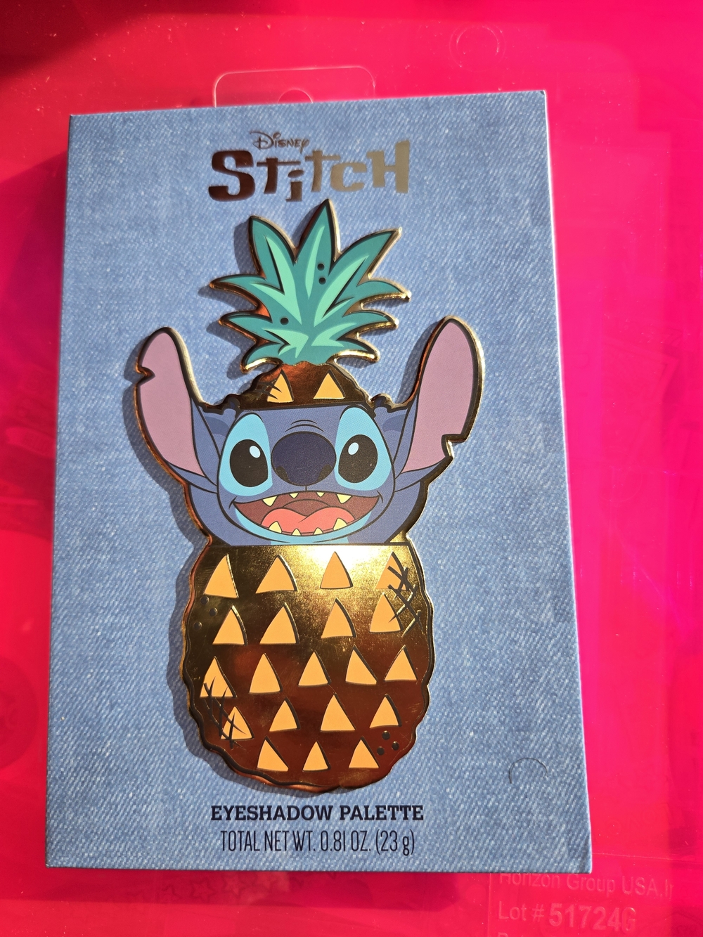 Disney Stitch Pineapple Eyeshadow Palette - Blue, Teal, Gold, Pink